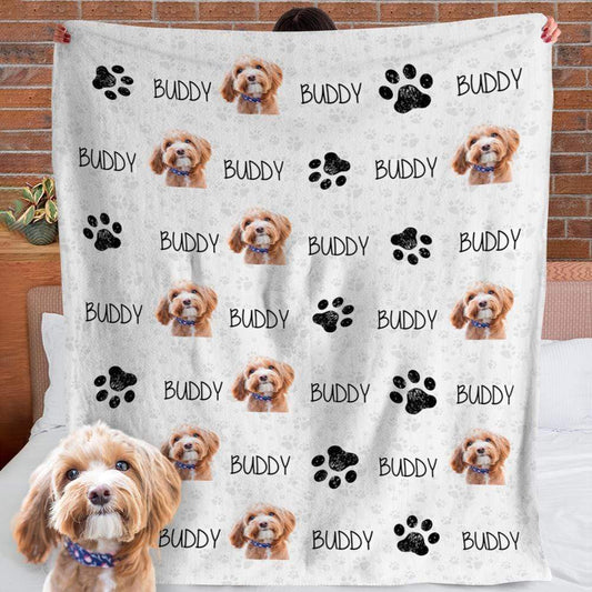 GeckoCustom Custom Dog Blanket, Custom Clipart, Upload Your Photo, Gift For Dog Lover, HN590 VPS Cozy Plush Fleece 30 x 40 Inches (baby size)